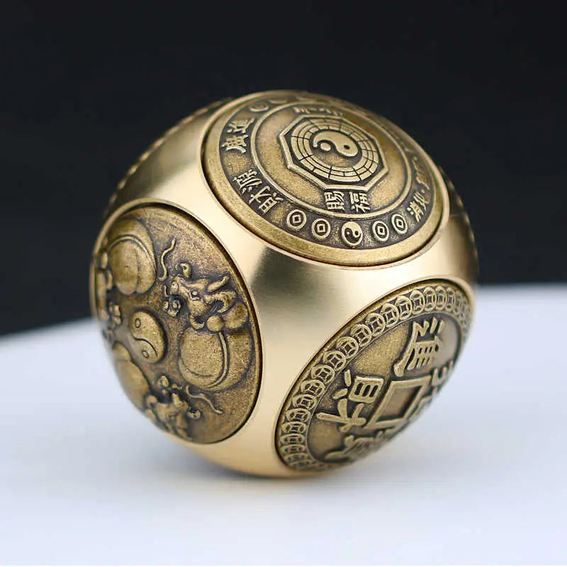 Brass Stress Relief Spinner with Redating Six-Sided Cube