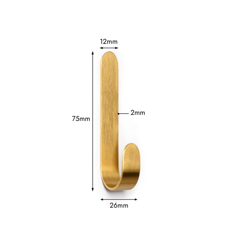 Brass Wall Hook Set | Rust-Resistant Coat Hooks Wardrobe