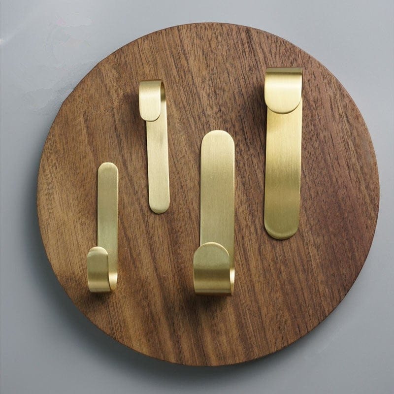Brass Wall Hook Set | Rust-Resistant Coat Hooks Wardrobe