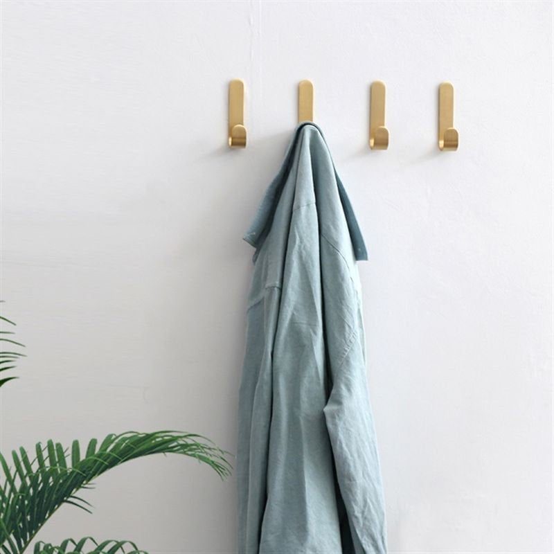 Brass Wall Hook Set | Rust-Resistant Coat Hooks Wardrobe
