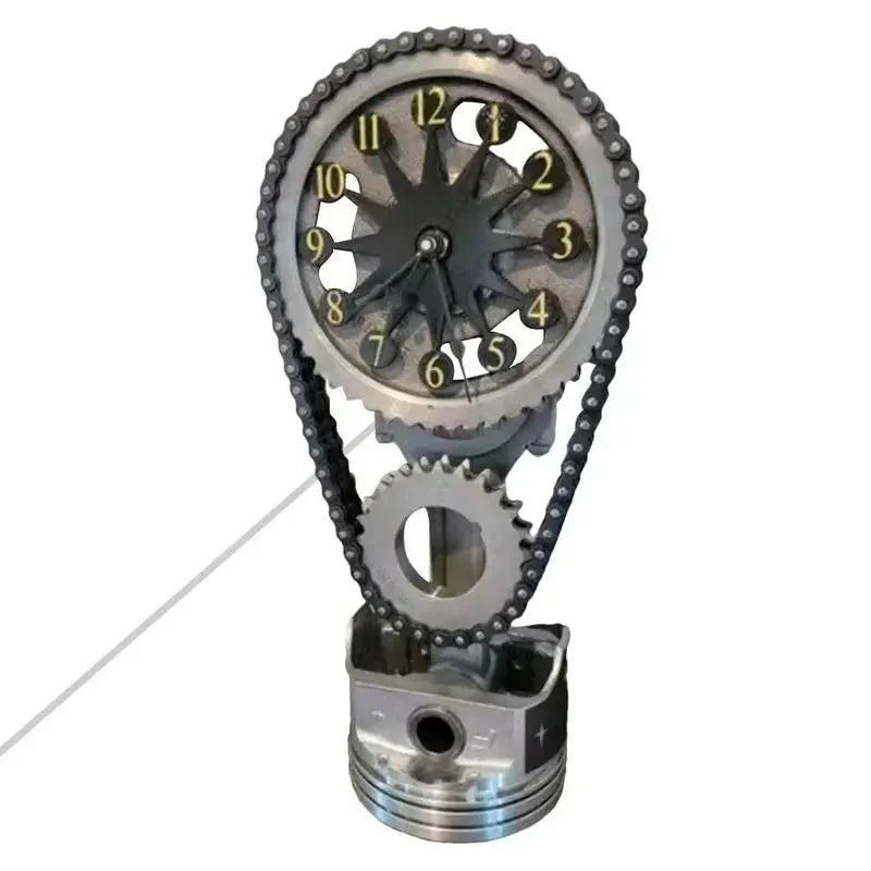 Watch chain with movement - Silent rotating table clock