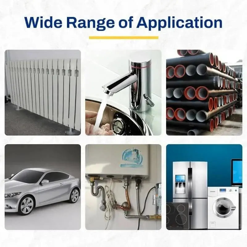 Metal repair adhesive for permanent repairs