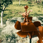 Metal Windmill "Rock Band" – Moving Garden Decor with Character