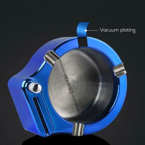 Metal ashtray with stick lighter – Elegant & refillable