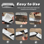 Metalworking measuring and bending aid for precise 90-degree angles