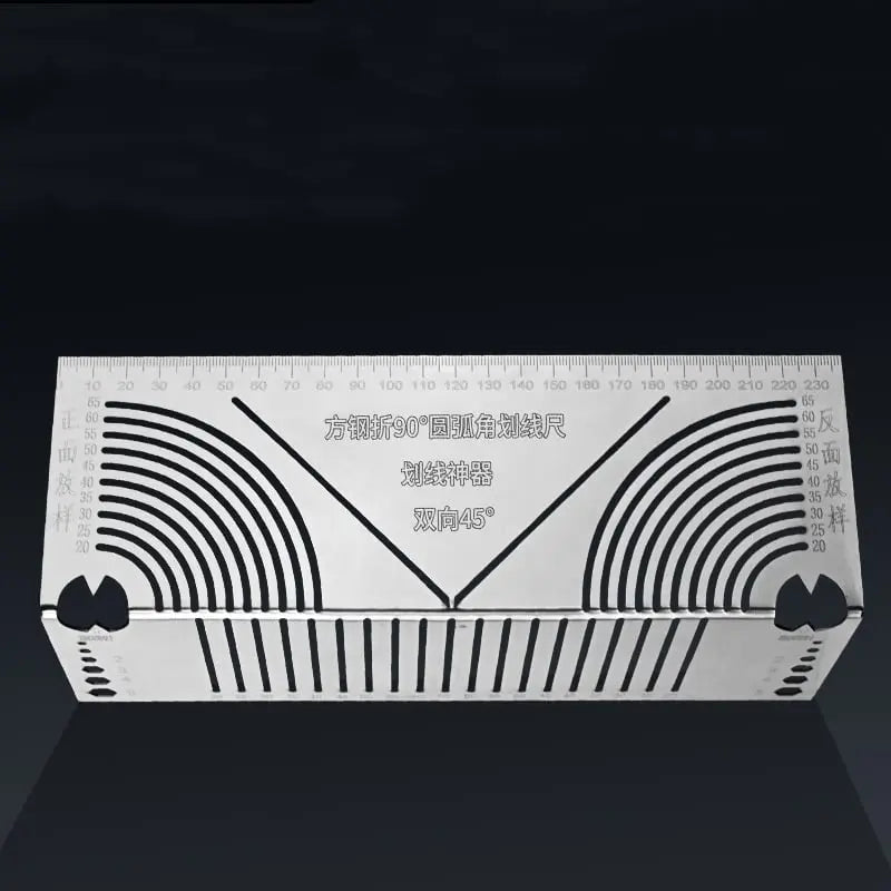 Metalworking measuring and bending aid for precise 90-degree angles