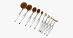 Stylish 10-piece oval brush set – Let the metallic charm work its magic on you