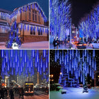 Meteor effect illuminating outdoor space