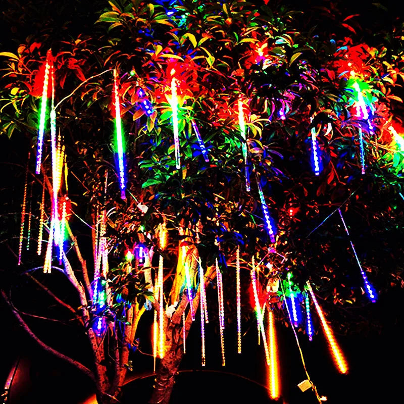 Meteor shower LED string lights | Outdoor Christmas lighting