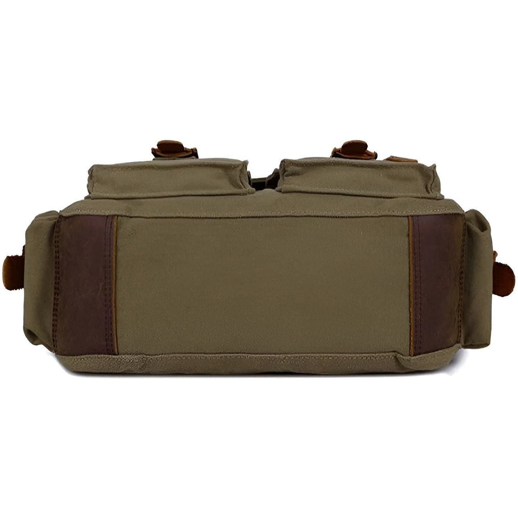 Michael Bag – Vintage Canvas Messenger Bag for Men with Leather Accents