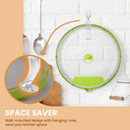 Microwave steam cover with built-in damper for faster, cleaner heating