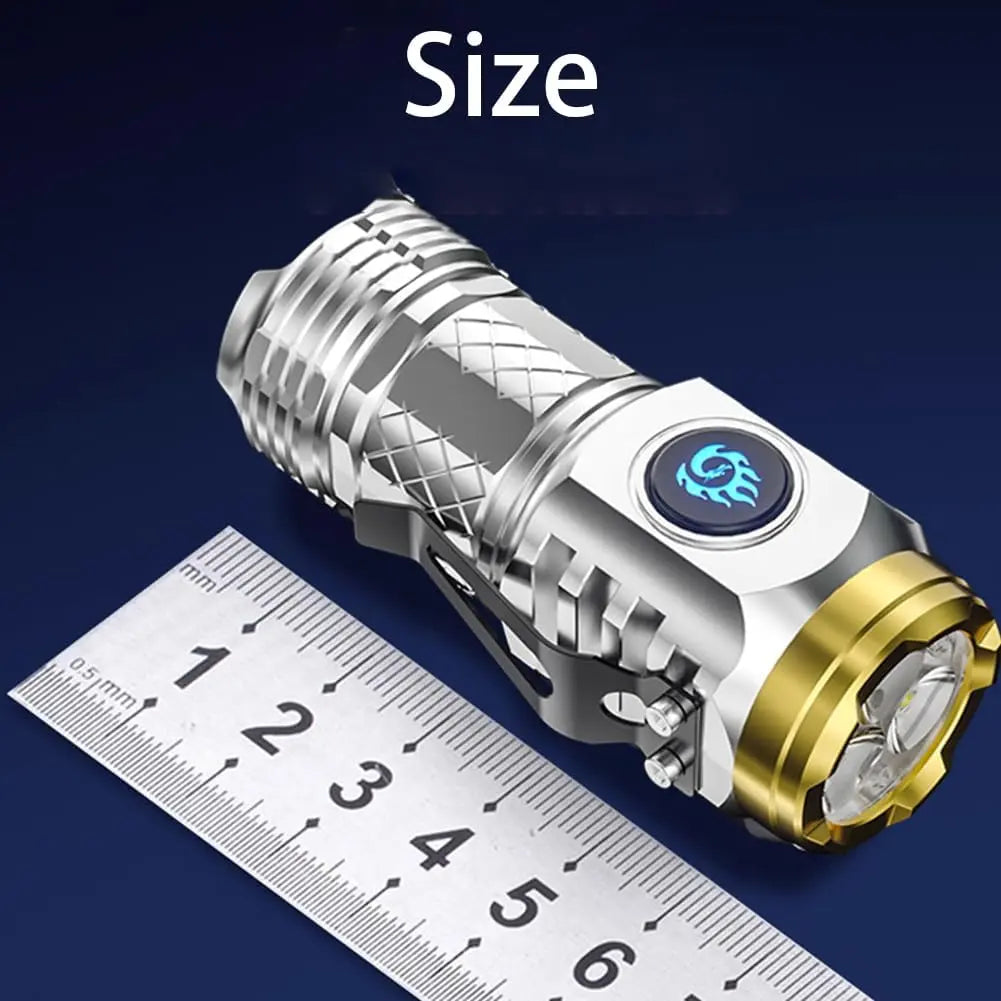 Mini LED flashlight – Super bright & waterproof with light regulation