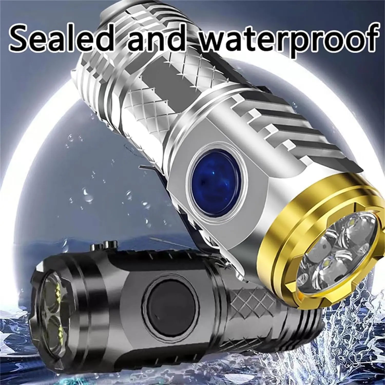 Mini LED flashlight – Super bright & waterproof with light regulation