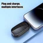 Mini Emergency Solar Power Bank – Compact Solar Charger with Lightning or Type-C Connector