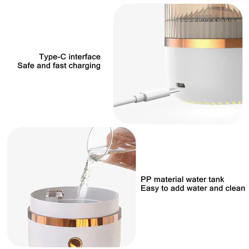 Himalaya salt crystal lamp & essential oil diffuser, USB ultrasonic humidifier for home & office