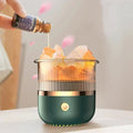 Himalaya salt crystal lamp & essential oil diffuser, USB ultrasonic humidifier for home & office