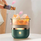 Himalaya salt crystal lamp & essential oil diffuser, USB ultrasonic humidifier for home & office