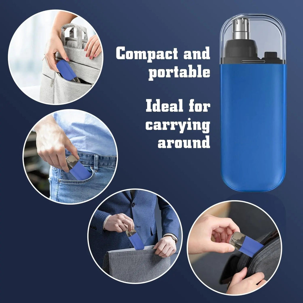 Mini precision trimmer for nose, ears and eyebrows with USB-C charging
