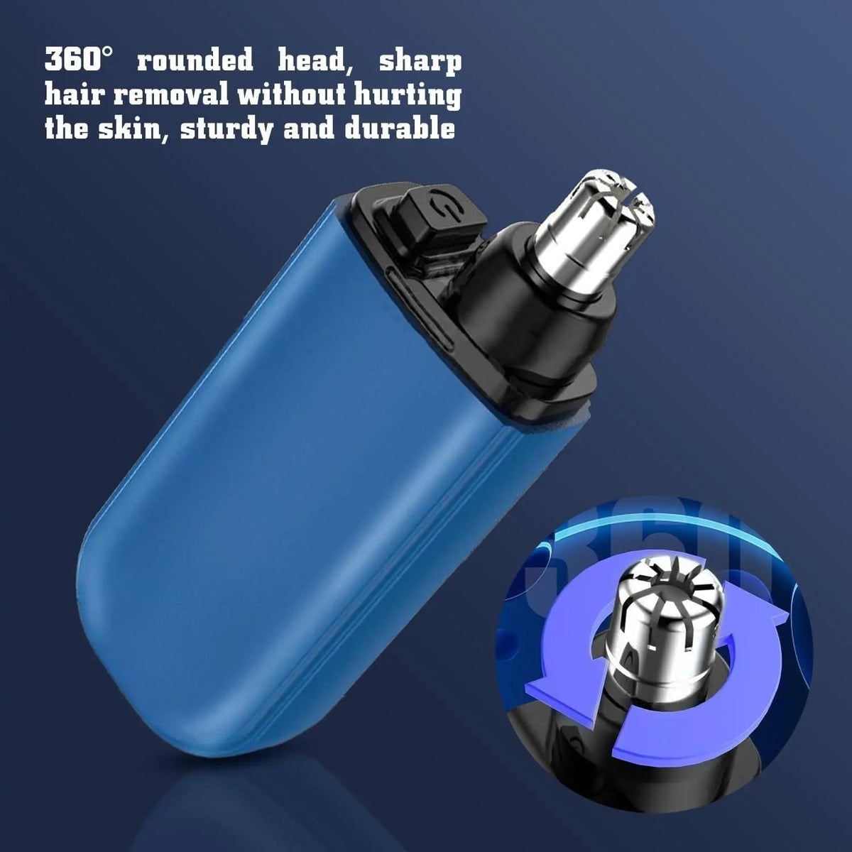 Mini precision trimmer for nose, ears and eyebrows with USB-C charging