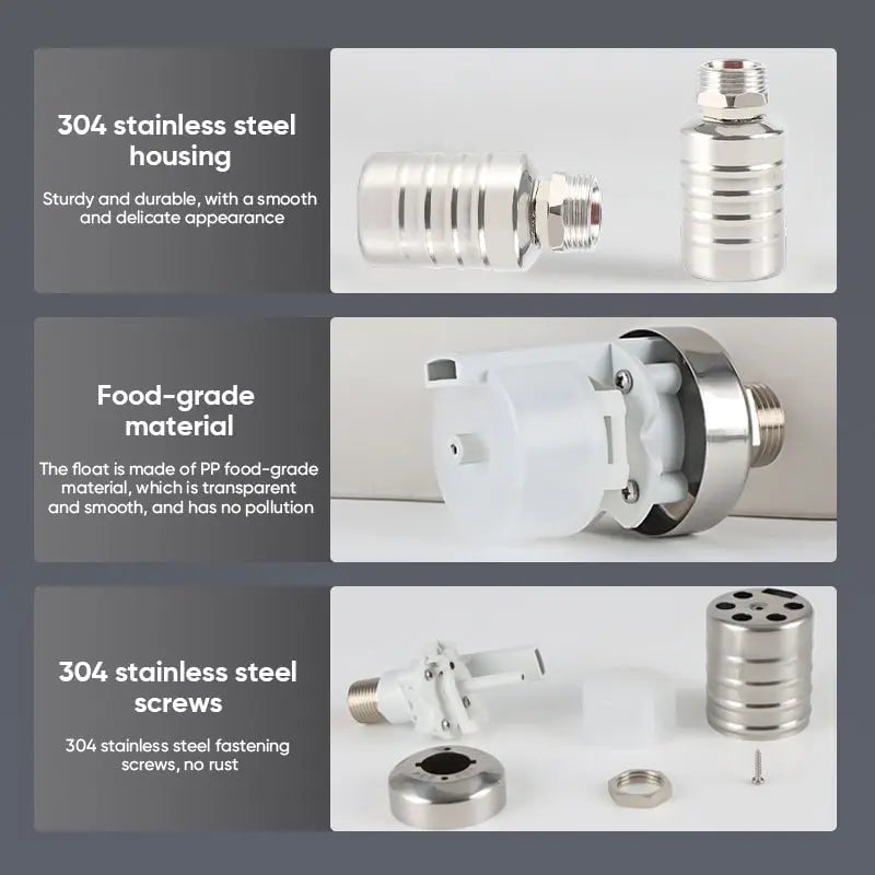 Mini-float-valve made of stainless steel – Automatic water level control