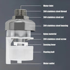 Mini Float Valve | Automatic Water Level Control | Stainless Steel | 10–150 PSI | Compact