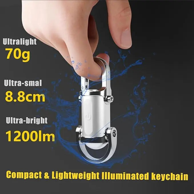Mini USB-C Rechargeable Keychain Flashlight