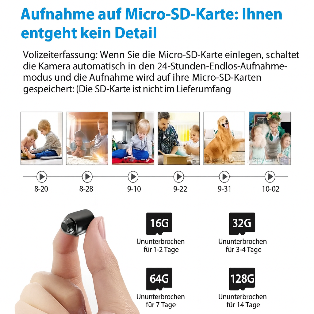 Mini Wi-Fi Security Camera with Night Vision and Motion Detection