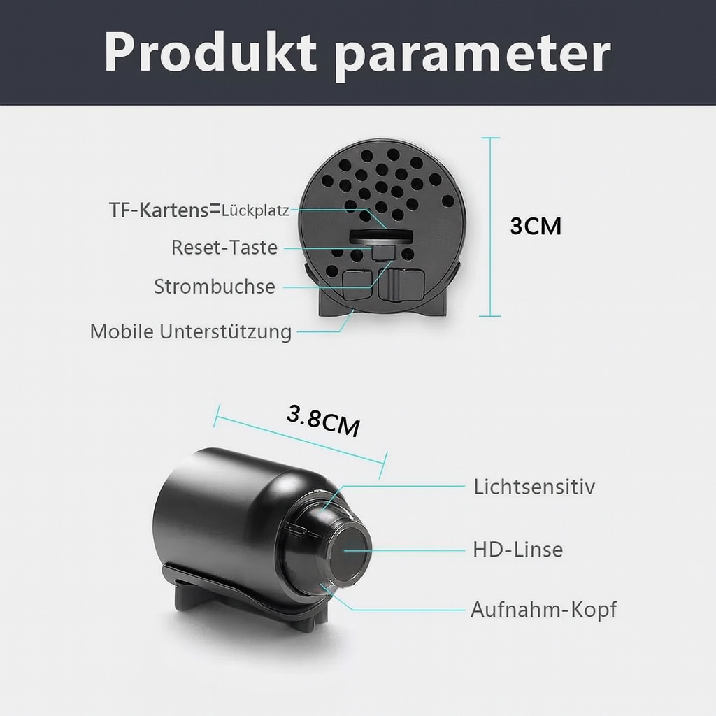 Mini Wi-Fi Security Camera with Night Vision and Motion Detection