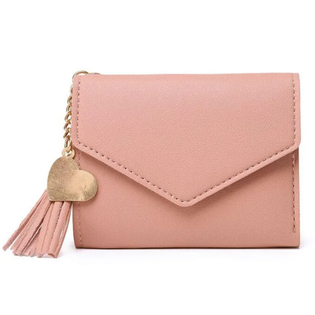 Elegant Compact Wallet with Tassel