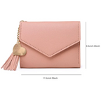 Elegant Compact Wallet with Tassel