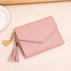 Elegant Compact Wallet with Tassel