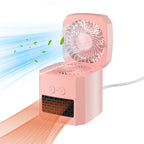 Mini Electric Space Heater and Cooling Fan Portable Desktop Heater