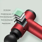 Portable Fascia Gun with 6 Speed Levels & 4 Massage Heads