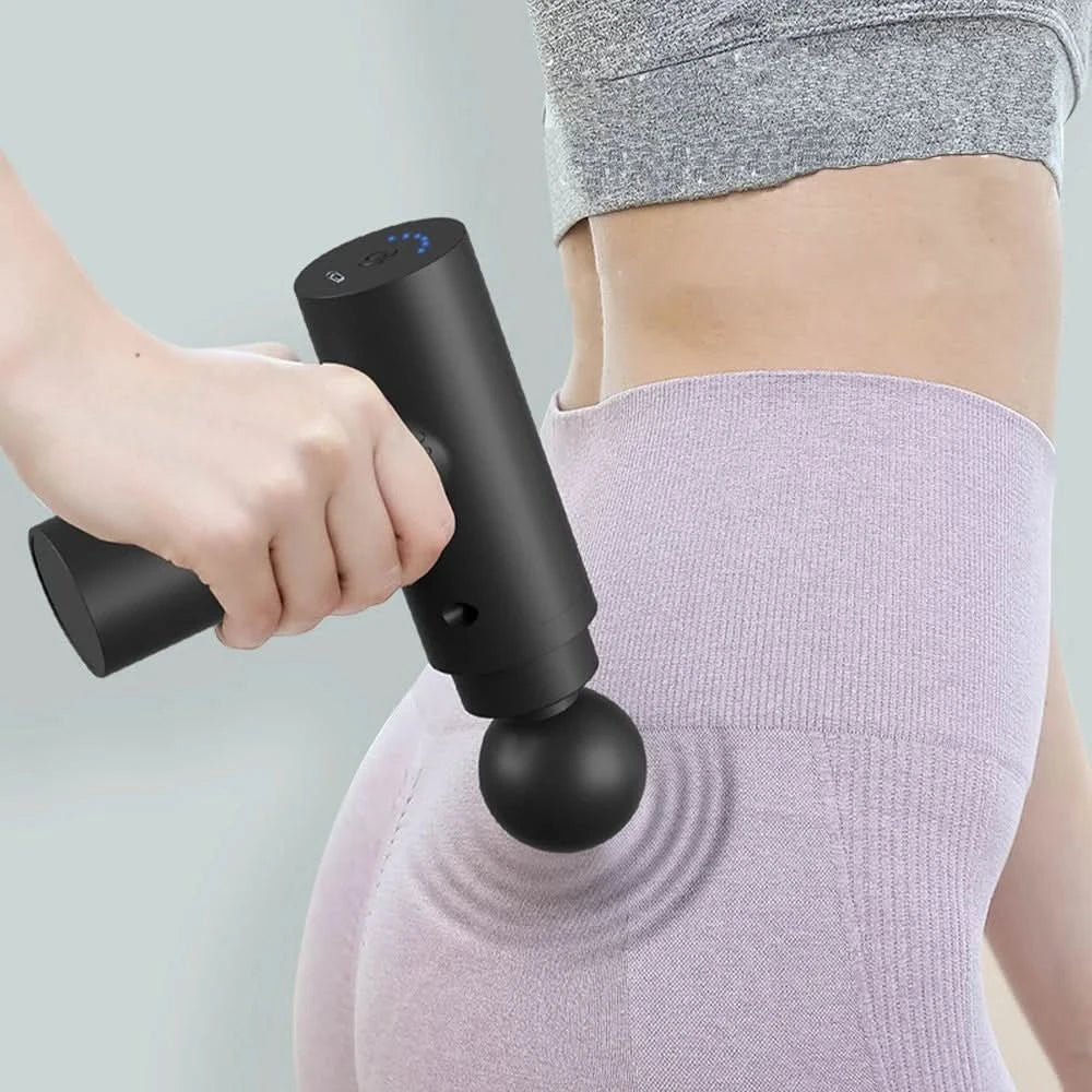 Portable Fascia Gun with 6 Speed Levels & 4 Massage Heads