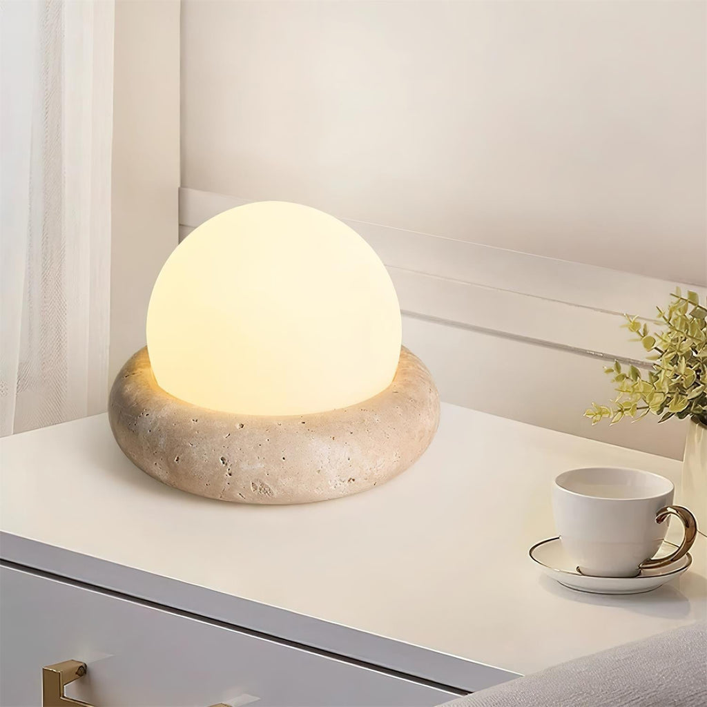 Travertine Table Lamp