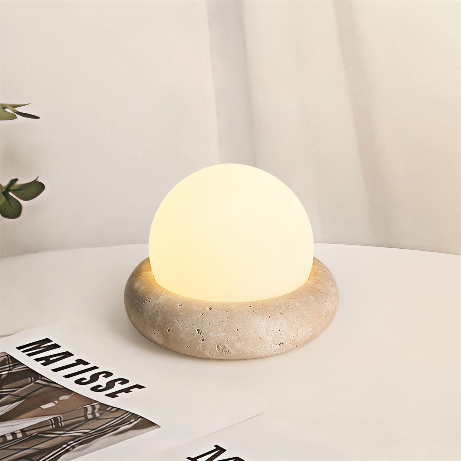 Travertine Table Lamp