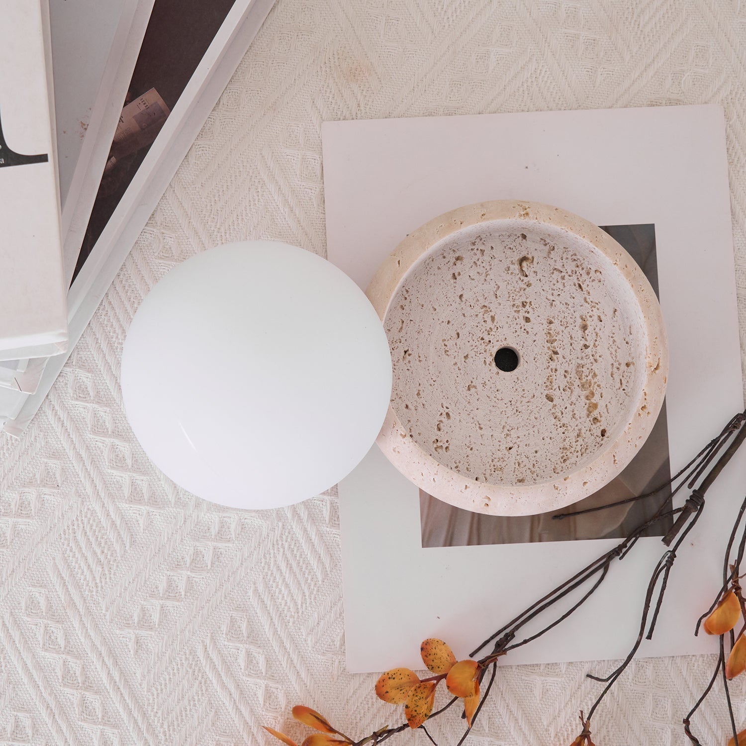 Travertine Table Lamp