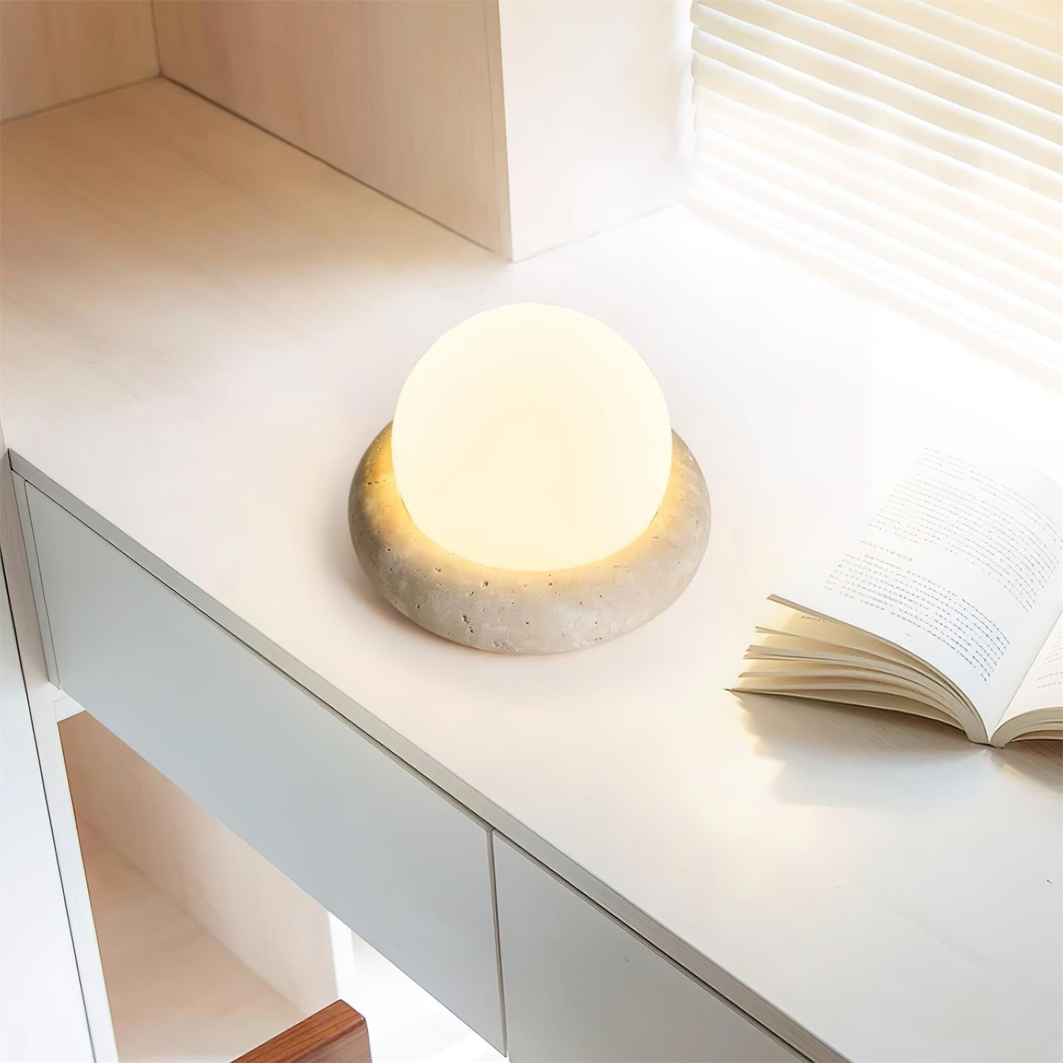Travertine Table Lamp