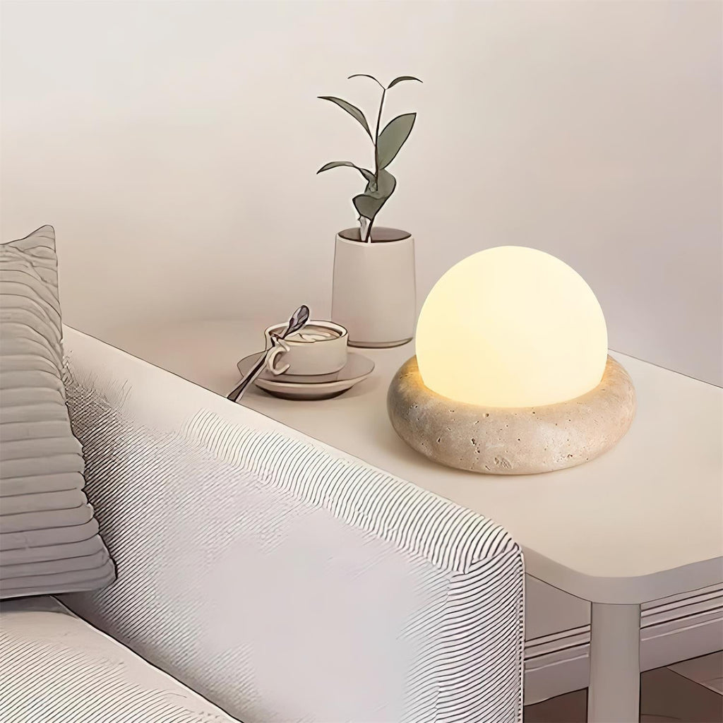 Travertine Table Lamp