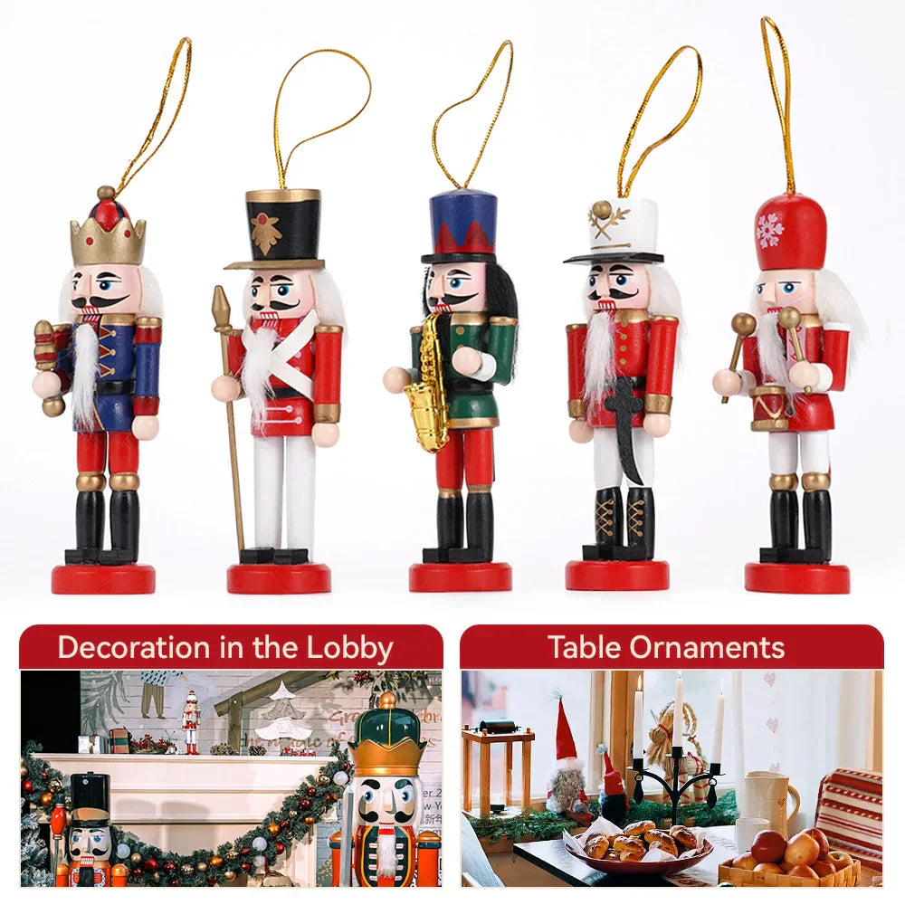 Mini Nutcracker Set | Christmas Tree Decoration 5 Pieces