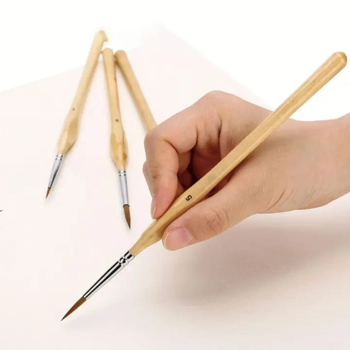 Miniature Detail Brush Set – 11-piece for modeling & art