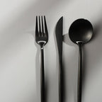 Minimalist Flatware Set – 20-Piece Titanium-Coated Stainless Steel Cutlery | Modern Matte Finish for Elegant Dining