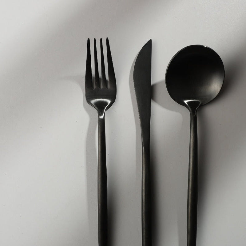 Minimalist Luxury Cutlery Set – 20 pieces, Titanium & Stainless Steel