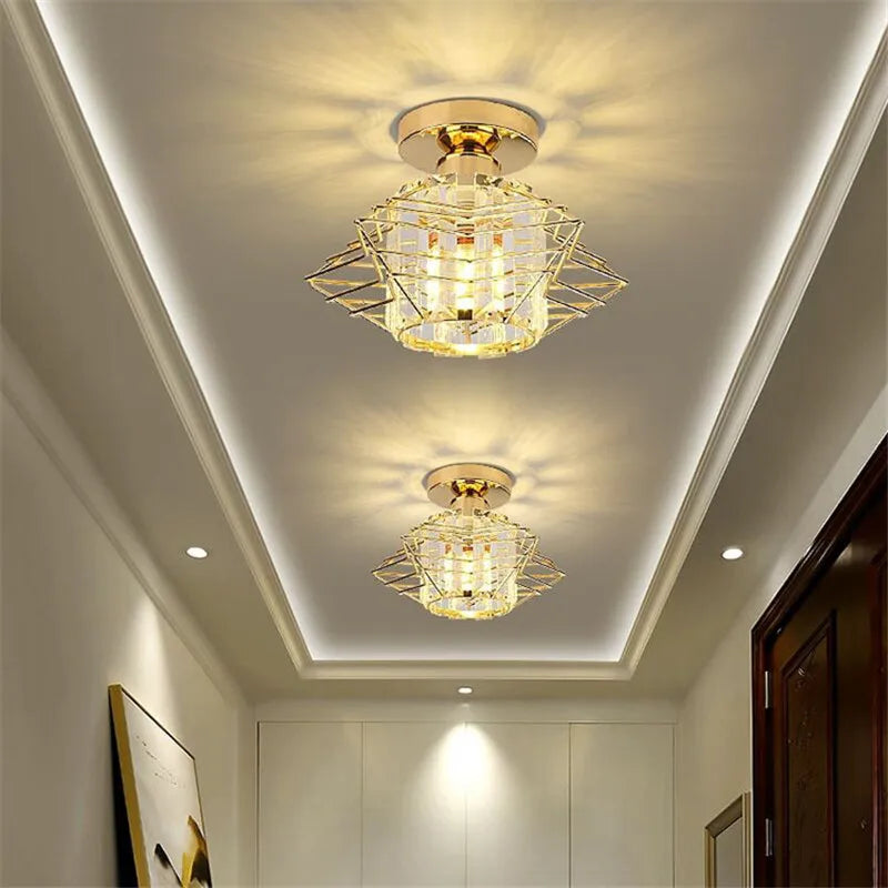 Modern Crystal Ceiling Light – Elegant Nordic Ceiling Lamp for Living Room and Hallway