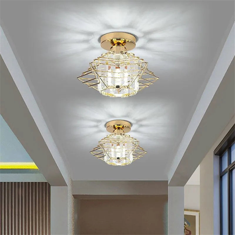 Modern Crystal Ceiling Light – Elegant Nordic Ceiling Lamp for Living Room and Hallway