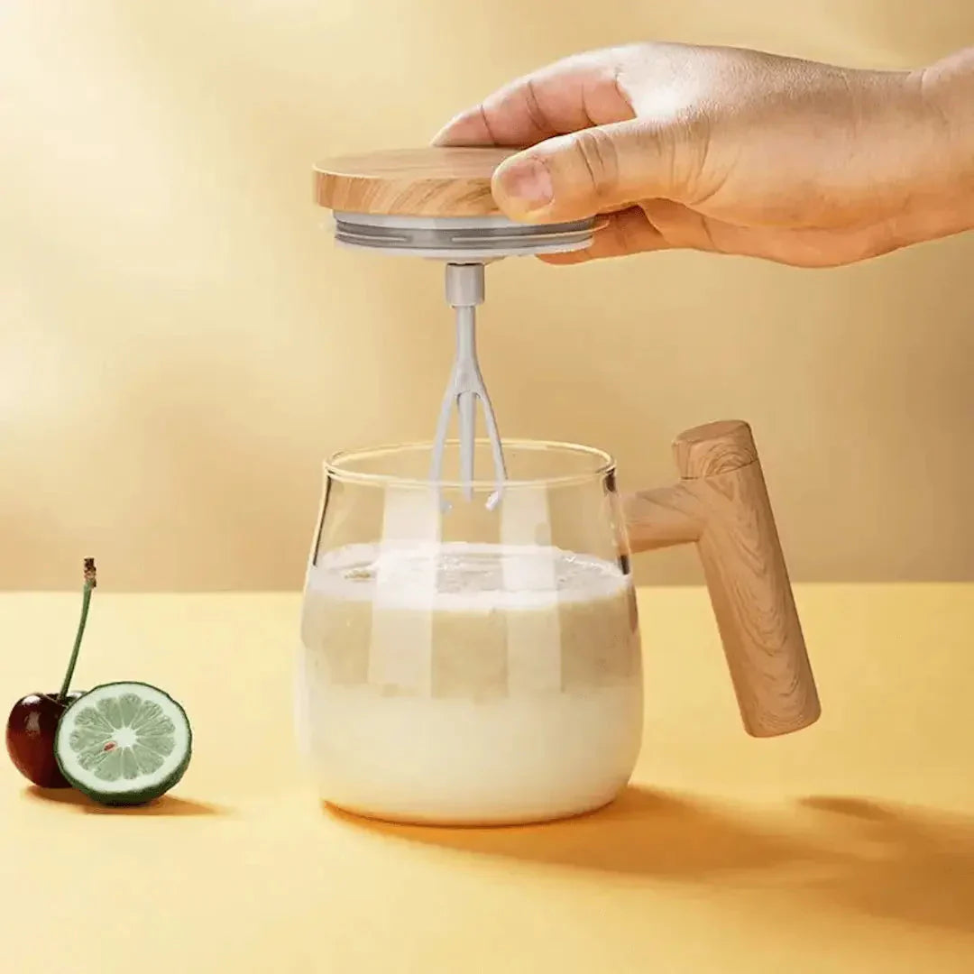 Intelligent Mug – Self-Stirring Cup with Wood Design