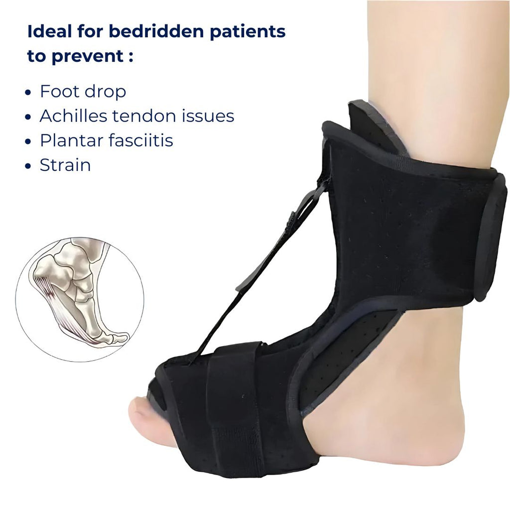 MobilityBoost Adjustable Drop Foot Brace for Ankle-Foot Orthosis | Improved Stability - Comfort Custom Fit for Independence