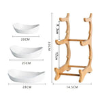BambuNest – Modern Bamboo Fruit Basket with Removable Trays & Multi-Tier Design