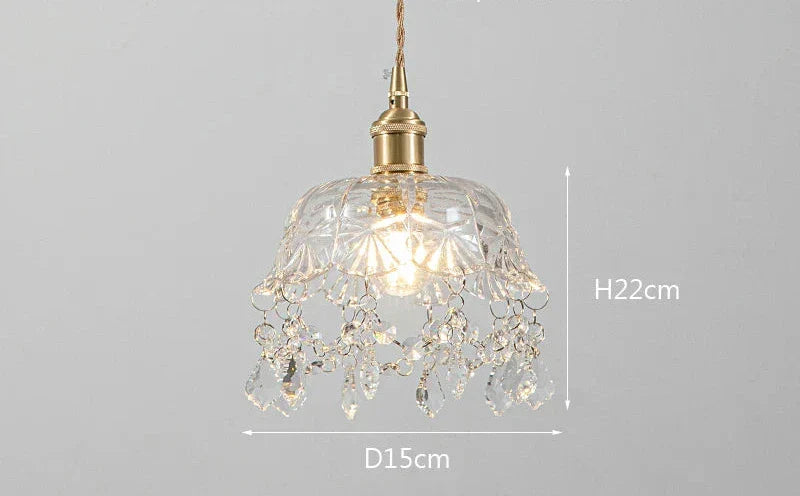 Modern Glass Pendant Lamp – Crystal Clear Design for Living Room & Dining Room