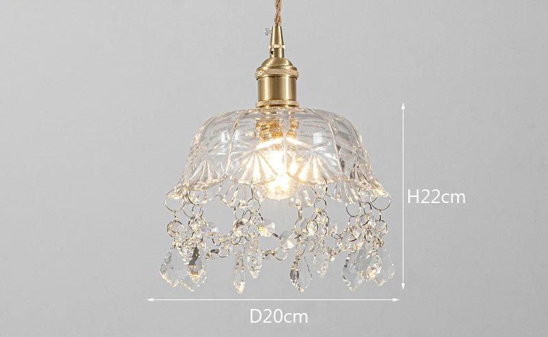 Modern Glass Pendant Lamp – Crystal Clear Design for Living Room & Dining Room